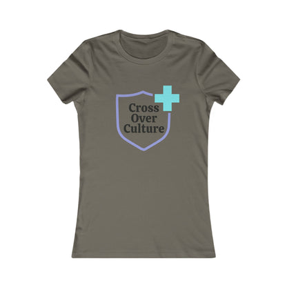 Women's Favorite Tee "Cross Over Culture", with many assorted colors to choose