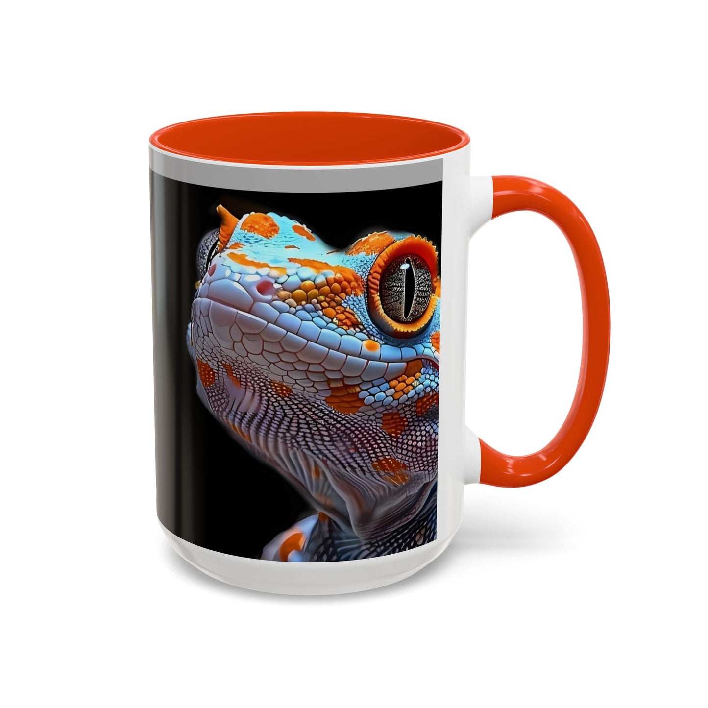 Taza de café con diseño de lagarto colorido – Diseño vibrante de reptil (11 oz y 15 oz)