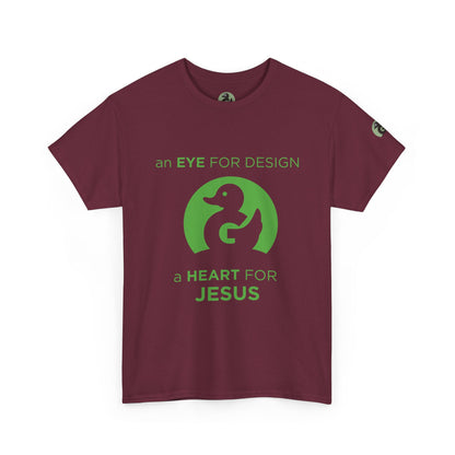 Christian Design T‑Shirt — "An Eye for Design, A Heart for Jesus"