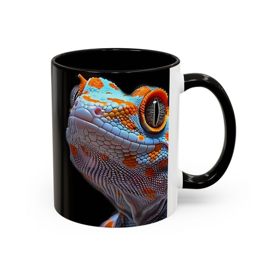 Taza de café con diseño de lagarto colorido – Diseño vibrante de reptil (11 oz y 15 oz)