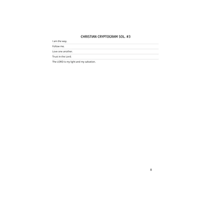 Christian Cryptograms: Entertainment while feeding the soul & spirit
