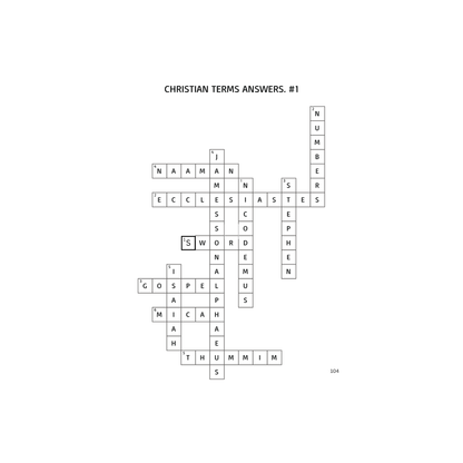 Christian Puzzle Book, Hybrid: Amazing Food for the Soul, Educational, Ages 13+, Travel, Gift, Sunday School Use