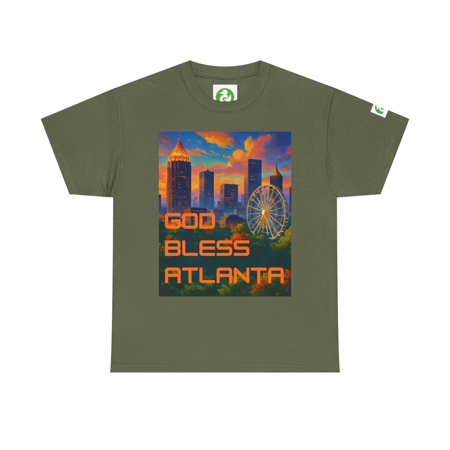 City Skyline Tee Shirt - God Bless Atlanta Design