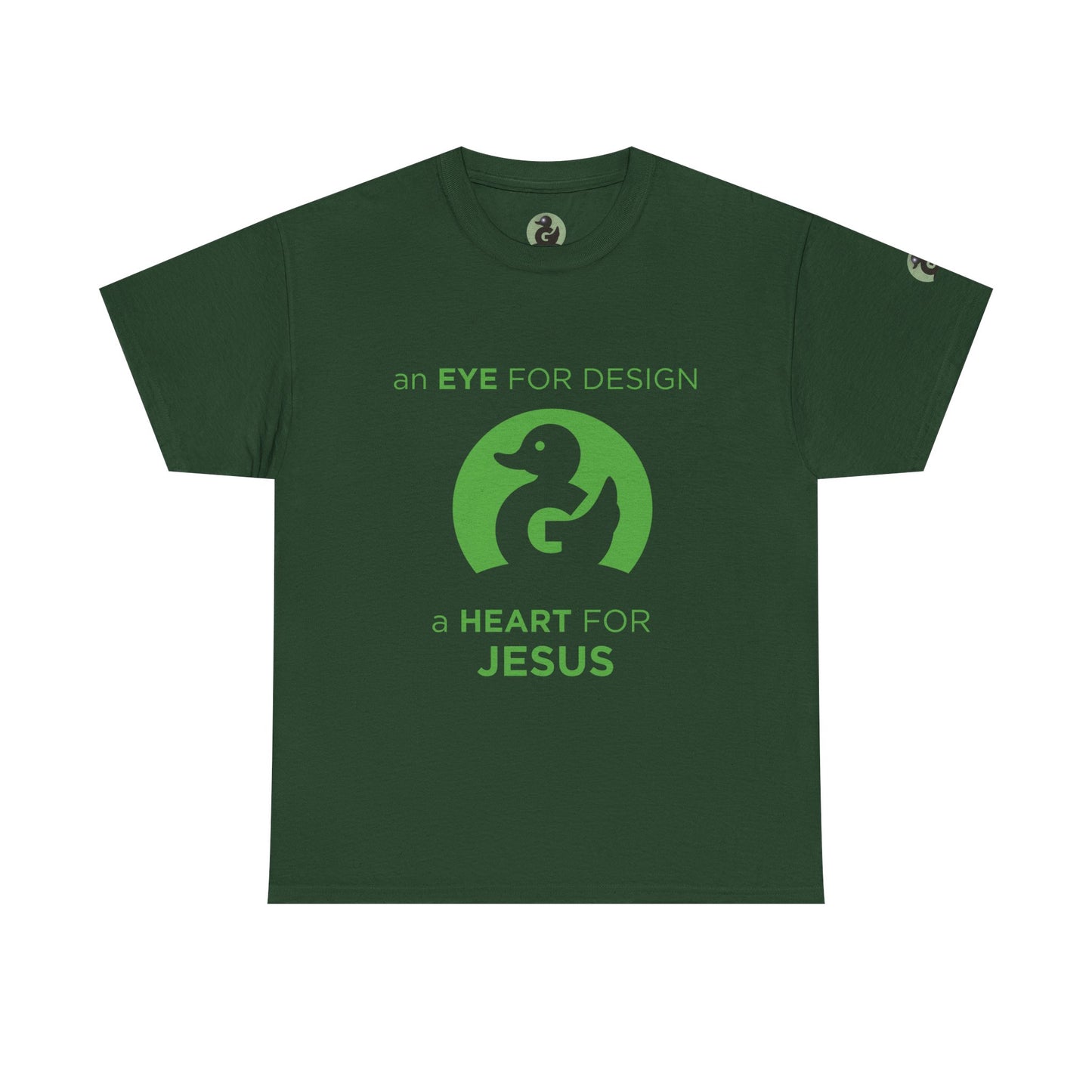 Christian Design T‑Shirt — "An Eye for Design, A Heart for Jesus"