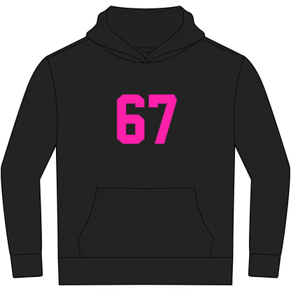 Youth Hoodie - Meme 67 Kids Fleece Hoodie, Pink Numbers