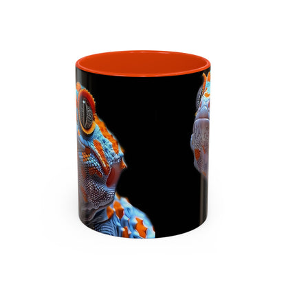 Taza de café con diseño de lagarto colorido – Diseño vibrante de reptil (11 oz y 15 oz)