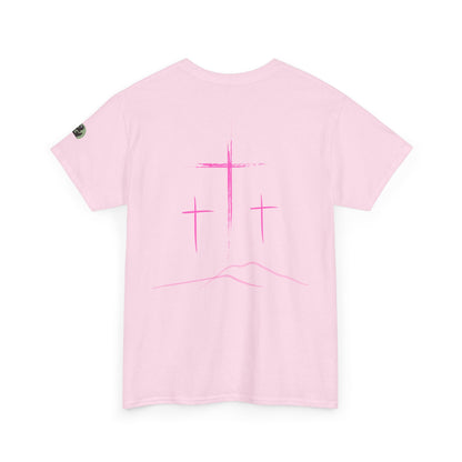 Premium Tee | with 3 Pink Crosses on the back