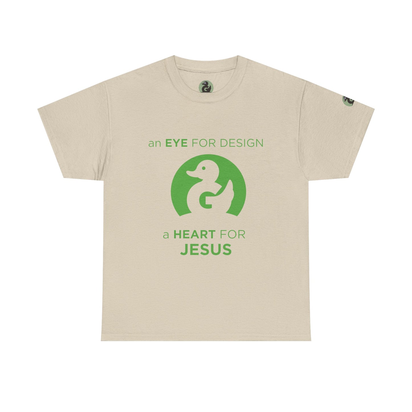 Christian Design T‑Shirt — "An Eye for Design, A Heart for Jesus"