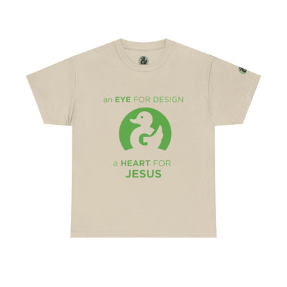 Christian Design T‑Shirt — "An Eye for Design, A Heart for Jesus"