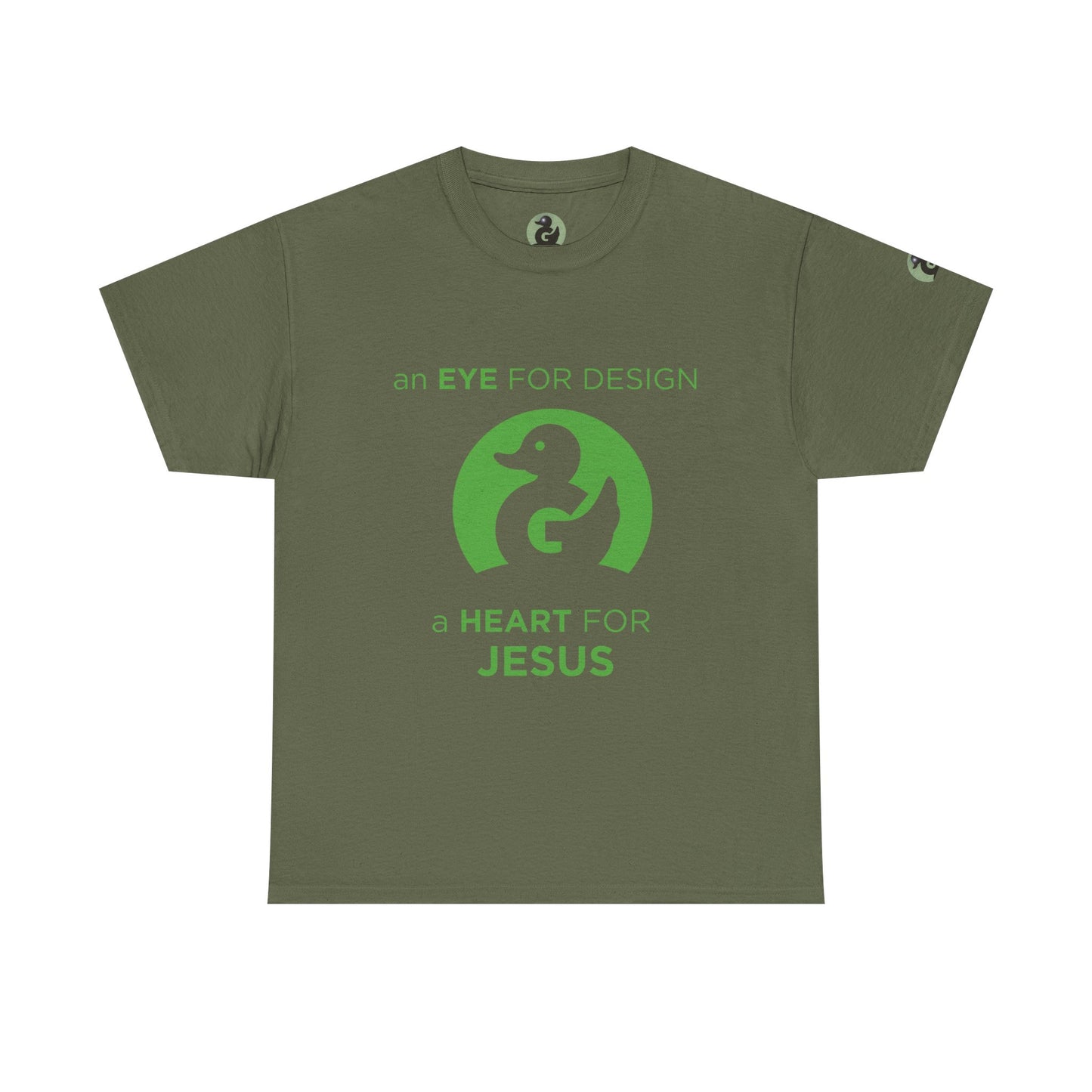 Christian Design T‑Shirt — "An Eye for Design, A Heart for Jesus"