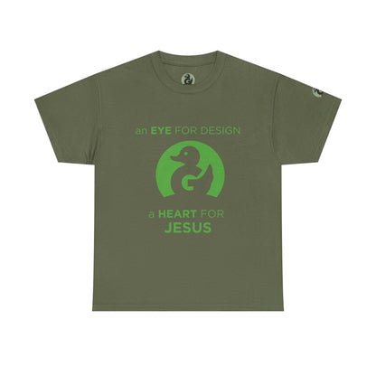 Christian Design T‑Shirt — "An Eye for Design, A Heart for Jesus"
