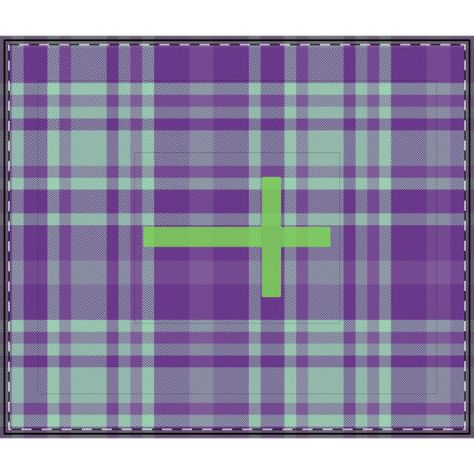 Plaid Comforter - green cross design