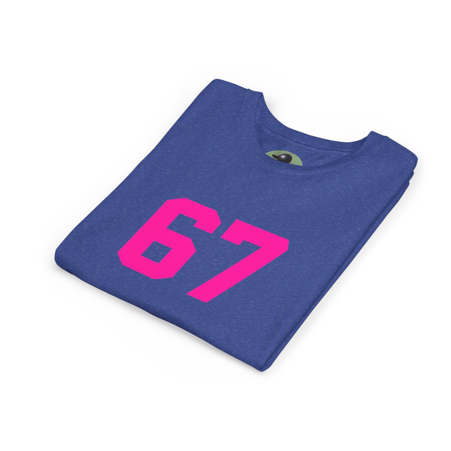 Youth Tee — Bold Pink "67" Number Sports Shirt, meme