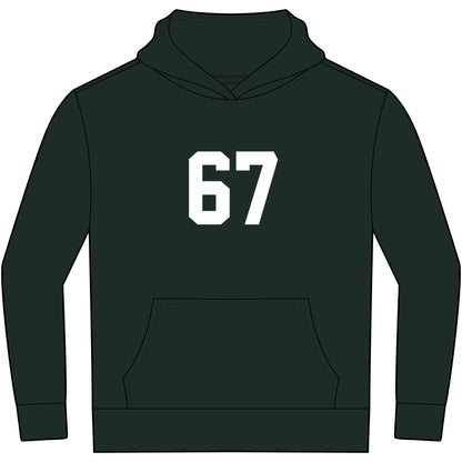 Youth Hoodie - Meme 67 Kids Fleece Hoodie, white numbers