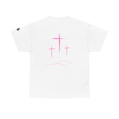 Premium Tee | with 3 Pink Crosses on the back