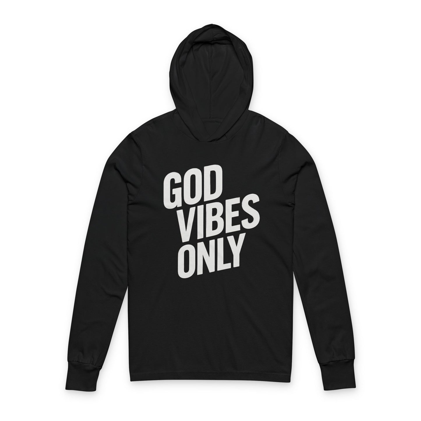 God Vibes Only - Unisex Hooded Long Sleeve Tee