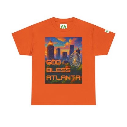 Camiseta con el horizonte de la ciudad - Diseño de Dios bendiga Atlanta