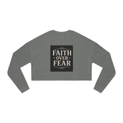 Faith Over Fear Gray Sweatshirt - Christian Crewneck, 3 other color selections