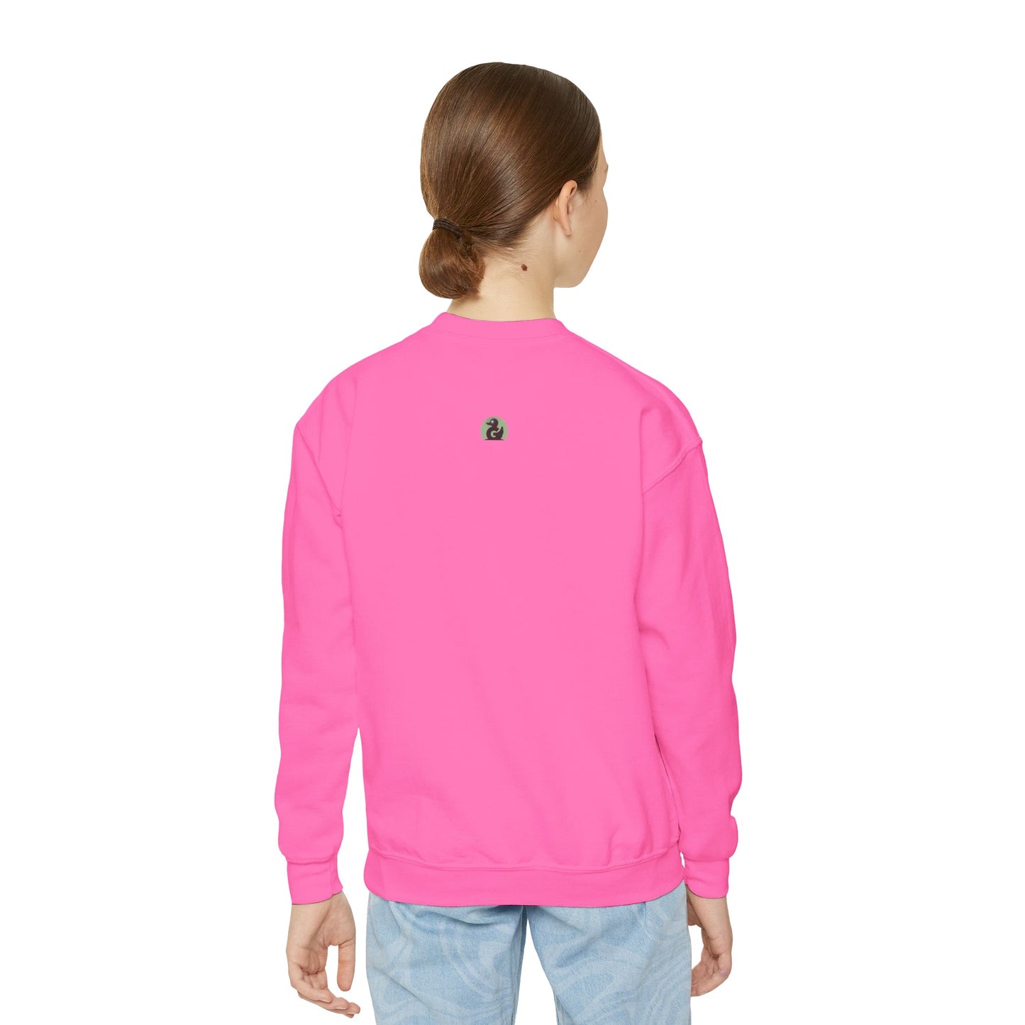Youth Pink Number 67 Crewneck Sweatshirt, Meme Design