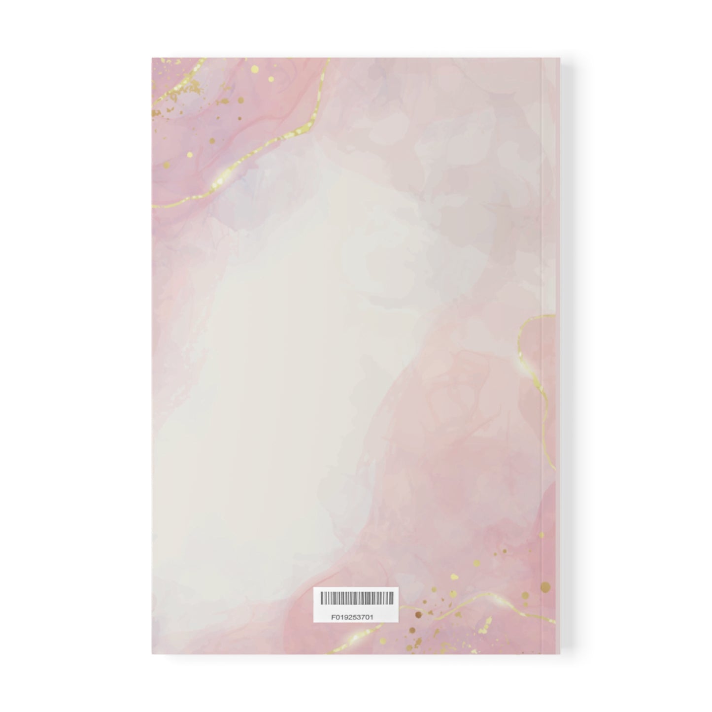 Pink & Gold Swirl Notebook – Aesthetic Lined Journal, Pretty Notebook for Students, Writers and Creative Women, A5 Size