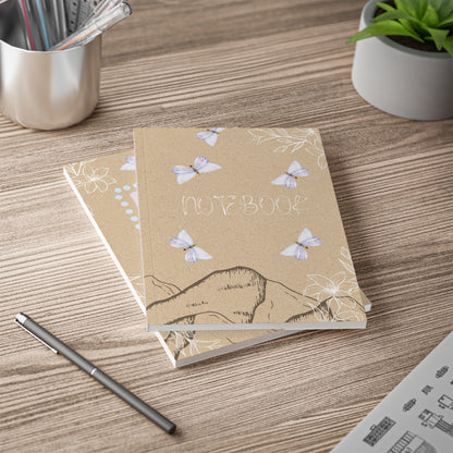 Libreta con diseño de mariposas, diario ecológico, agenda inspirada en la naturaleza, regalo para escritores, papelería floral, tamaño A5