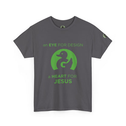 Christian Design T‑Shirt — "An Eye for Design, A Heart for Jesus"