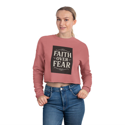 Faith Over Fear Gray Sweatshirt - Christian Crewneck, 3 other color selections