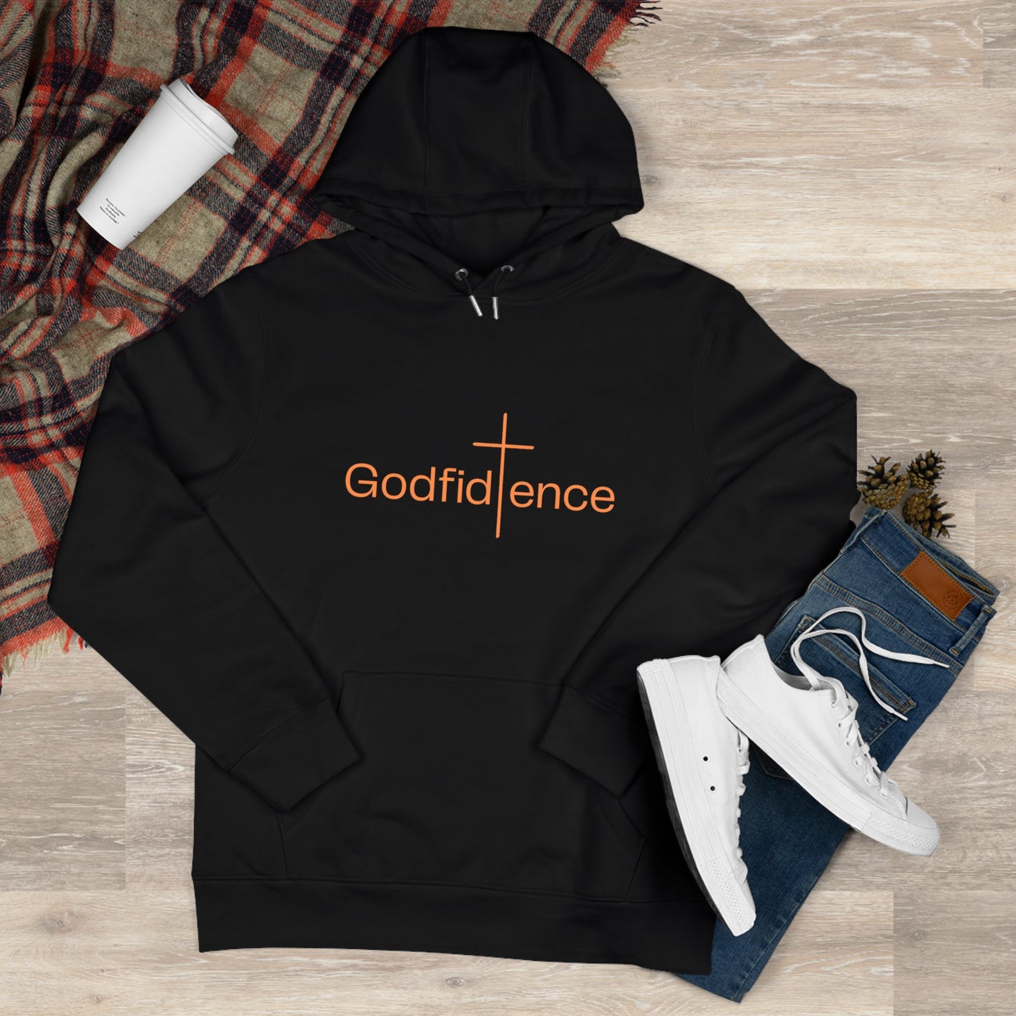 Godfidence Hoodie — Faith-Inspired 'Godfidence' Spiritual Design