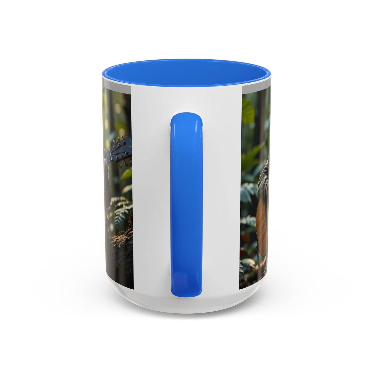 Taza de café con gato tocando la guitarra – Regalo divertido para amantes de la música y los gatos (11 oz y 15 oz)