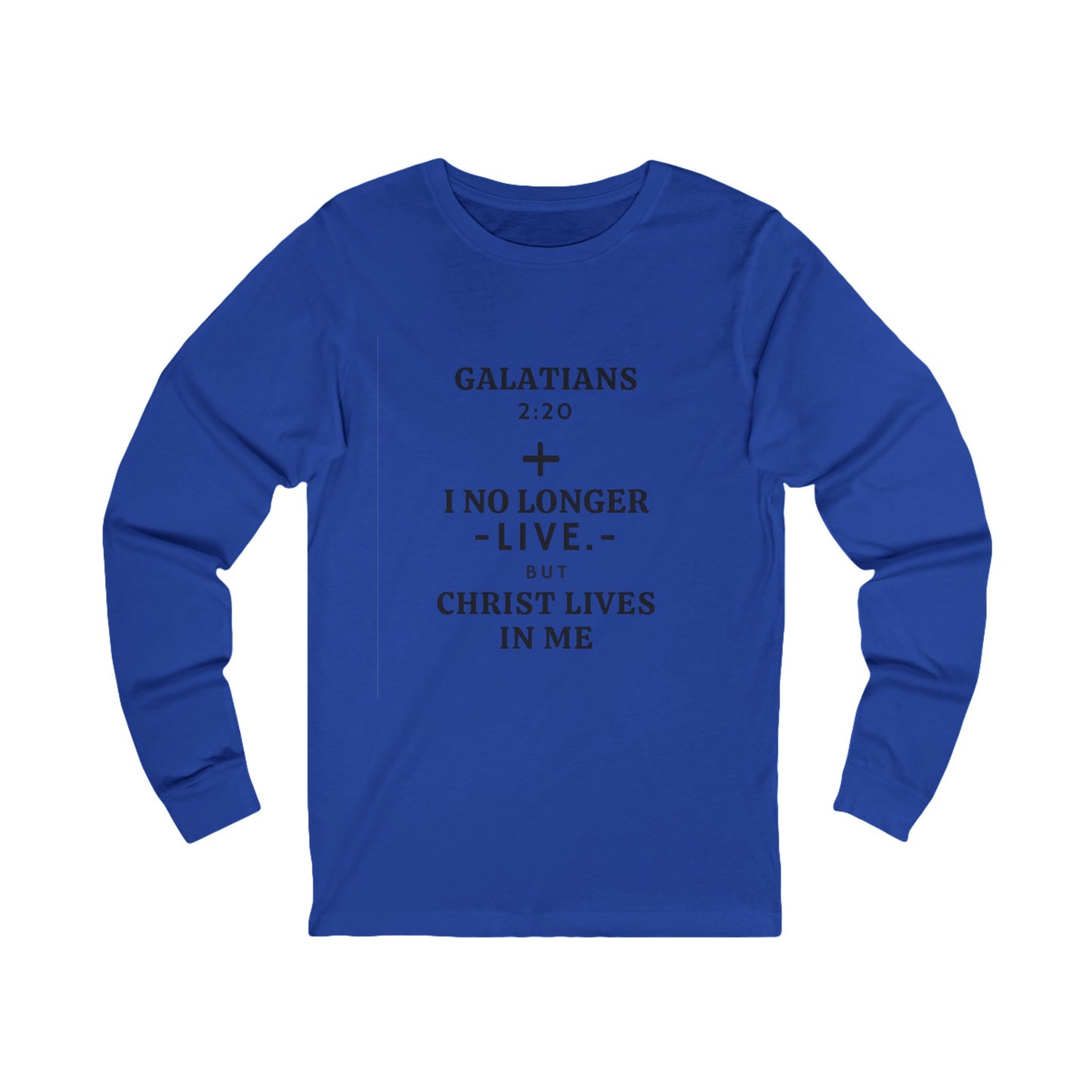 Camiseta de manga larga Gálatas 2:20 - Ropa "Cristo vive en mí"