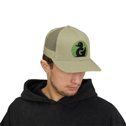 Green Duck Media Snapback Hat - With Green Logo