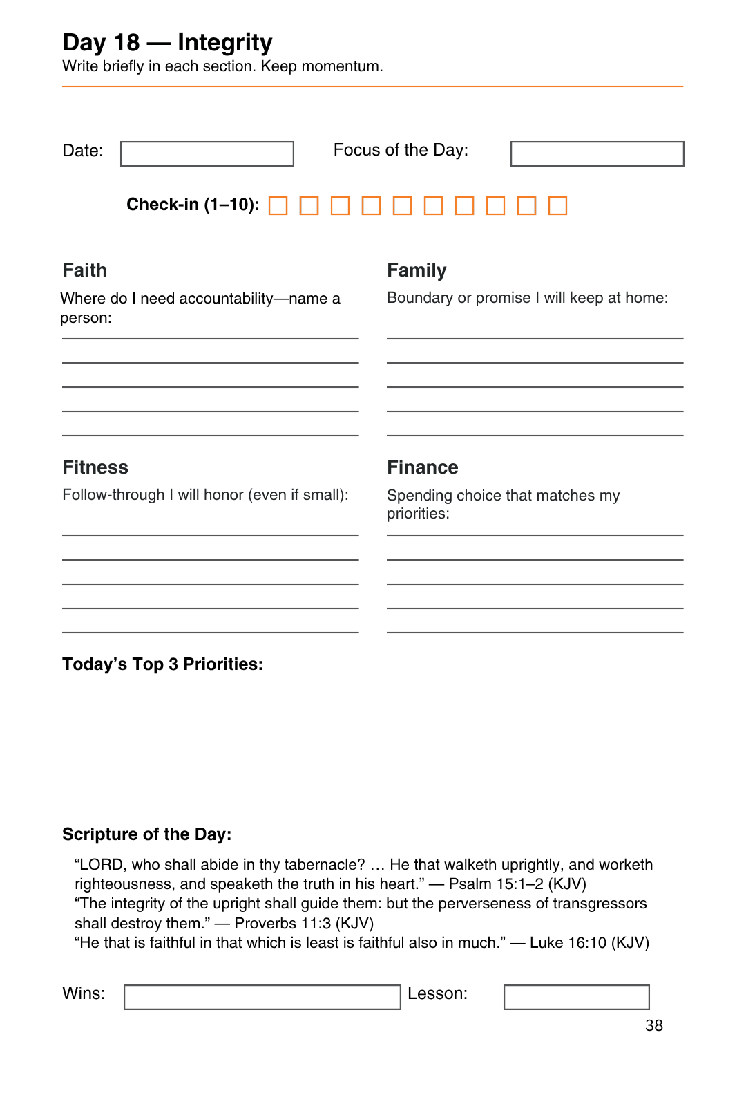 The Path — Faith. Family. Fitness. Finances. A Daily prompted journal for ladies that fouces on these 4 critical areas.