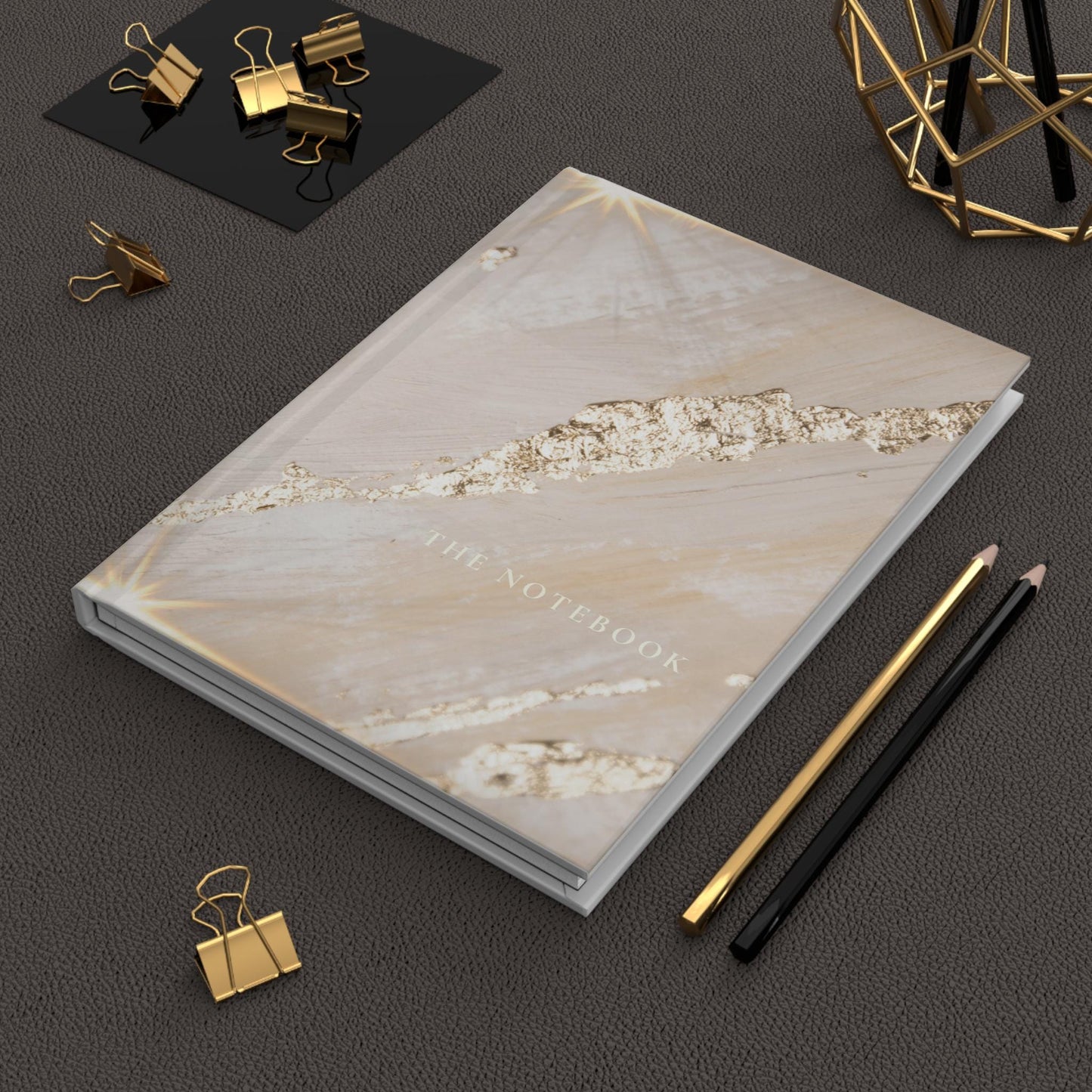 Elegant hardcover journal with a marble design, A5 size, ideal for writing and journaling.